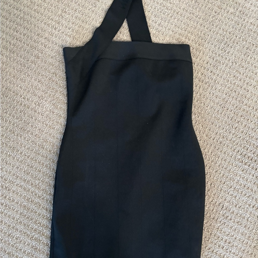 Herve Leger Elegant Black Halter Dress